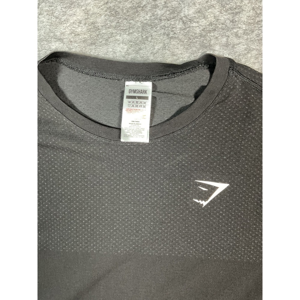 Gymshark Mens Black Long Sleeve Athletic Performance Training Top Size L - Picture 2 of 3